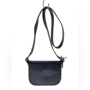 COACH Terracotta Glovetanned Flap Shoulder Bag Leather Black